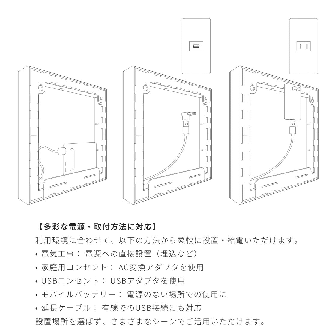 ウォール行灯 - 四角形タイプ - リキッド - 壁掛け型照明